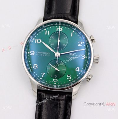 Swiss Replica IWC Schaffhausen Portugieser Green Dial Watch 1:1 ZF Factory